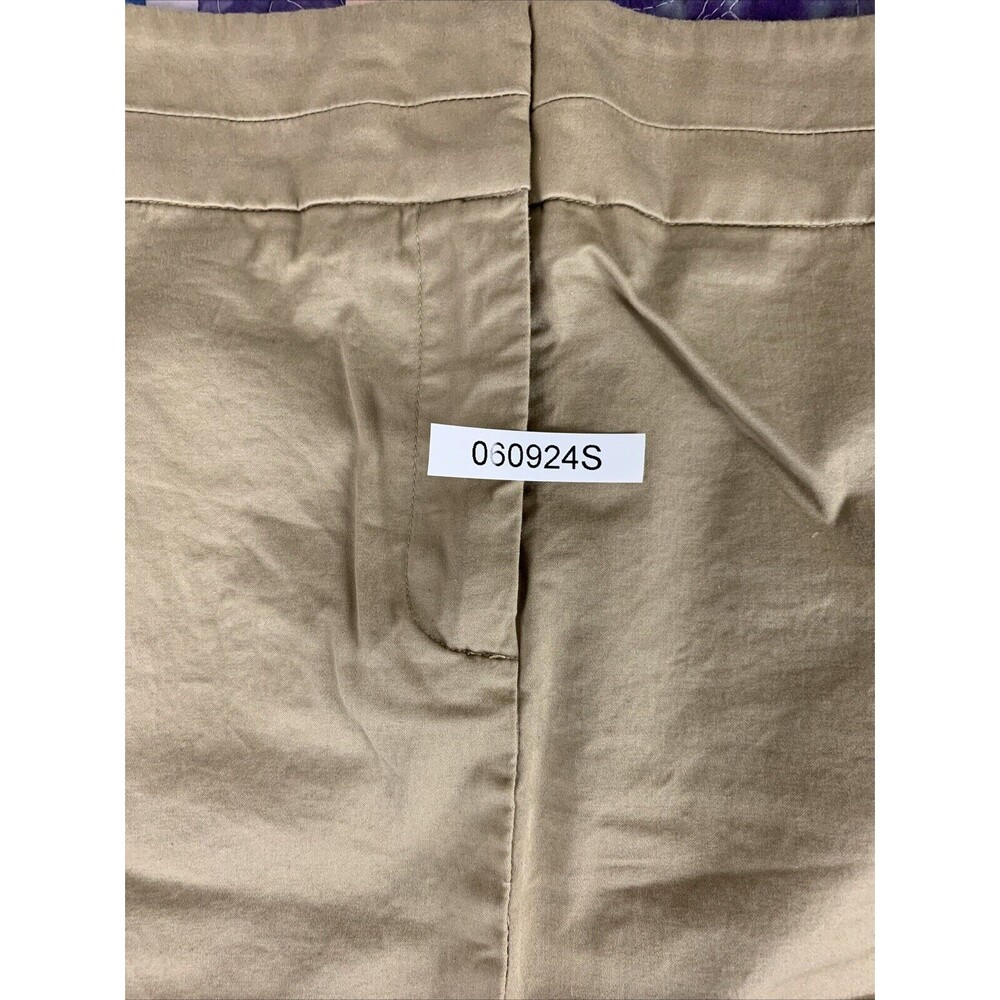 New York & Company Stretch Womens 12 Khaki Cotton Spandex Blend Skirt Pockets - Picture 7 of 7